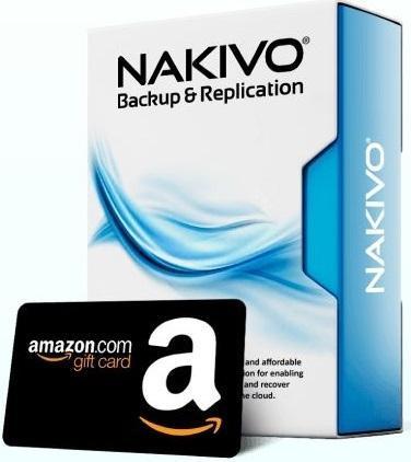 Amazon Gift Card у подарунок за тестування пробної версії NAKIVO Backup & Replication